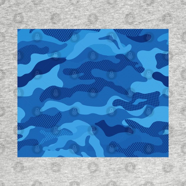 Blue Navy Camo by RajaGraphica